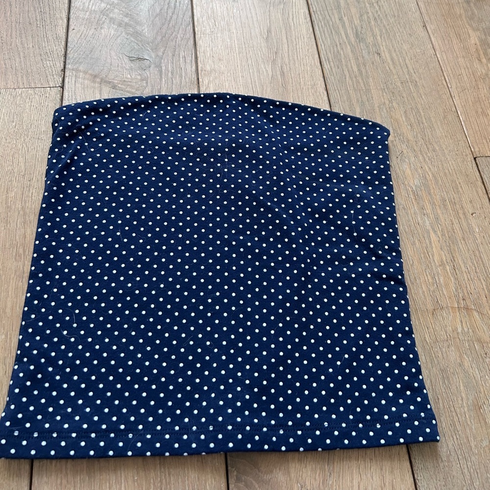 Brandy Melville Navy Mini Skirt with Polka Dots
